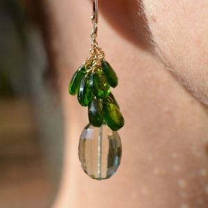 14k Green Amethyst and Chrome ...